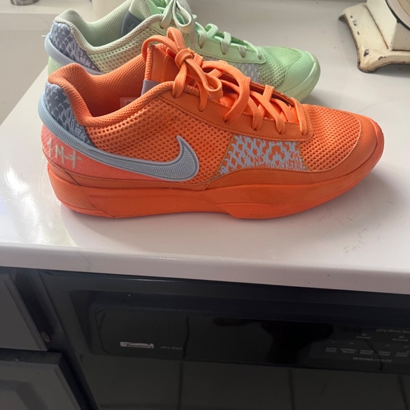 Nike Ja 1 Day Mismatched Green and Orange Bright Mandarin Morant 2023 - Picture 4 of 8